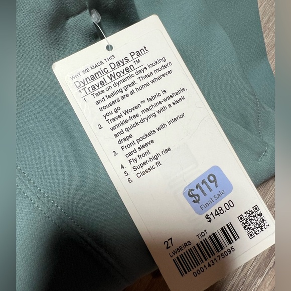 NWT Lululemon Dynamic Days Pant- 27 - Picture 10 of 11